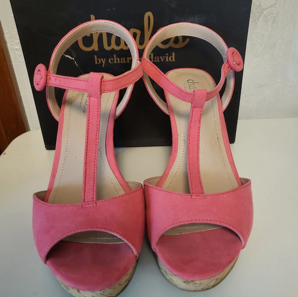 Charles David Coral Wedge Sandals - Picture 2 of 3